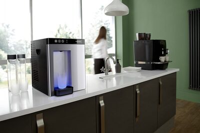 Carbon8 bottleless water cooler in office break rooms